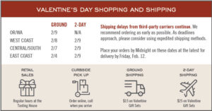 Valentine ship chart