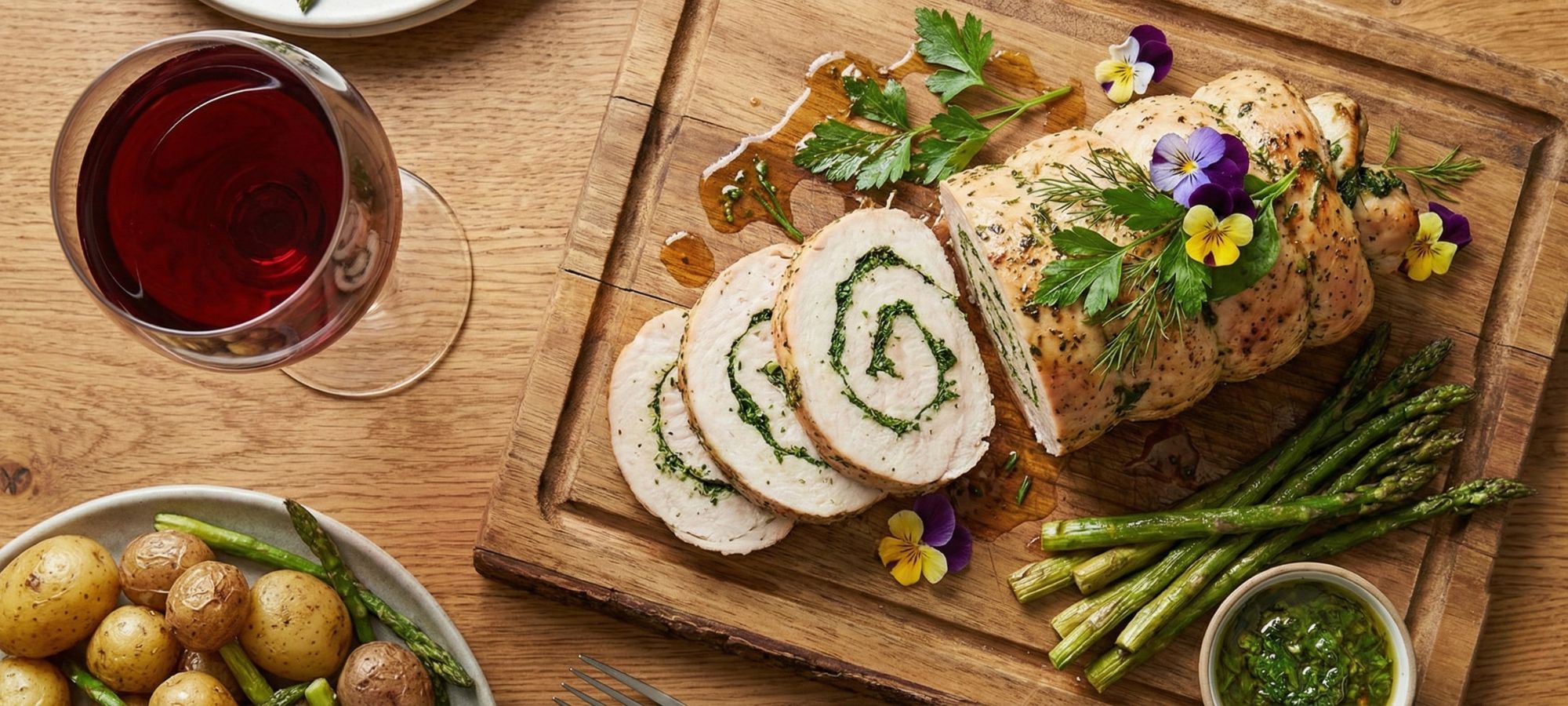Springtime Roulade Turkey Roulade with Spring Herbs - Argyle Winery